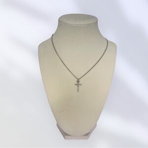 Vintage Silver Cross Necklace